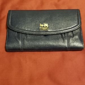 Coach Carriage Madison Pebble Leather, VGUC, Checkbook Wallet